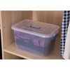 Basicwise Large Clear Storage Container With Lid and Handles QI003488